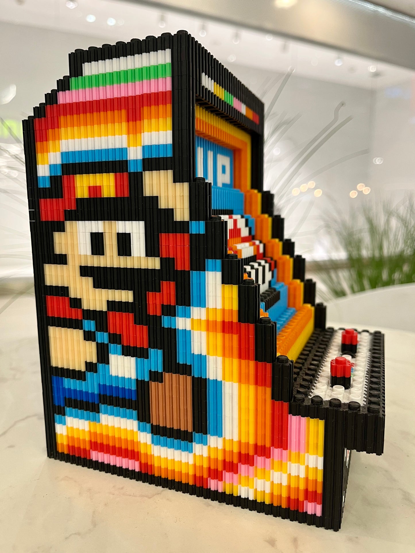 Figura pixel armable de máquina arcade de Mario Bros