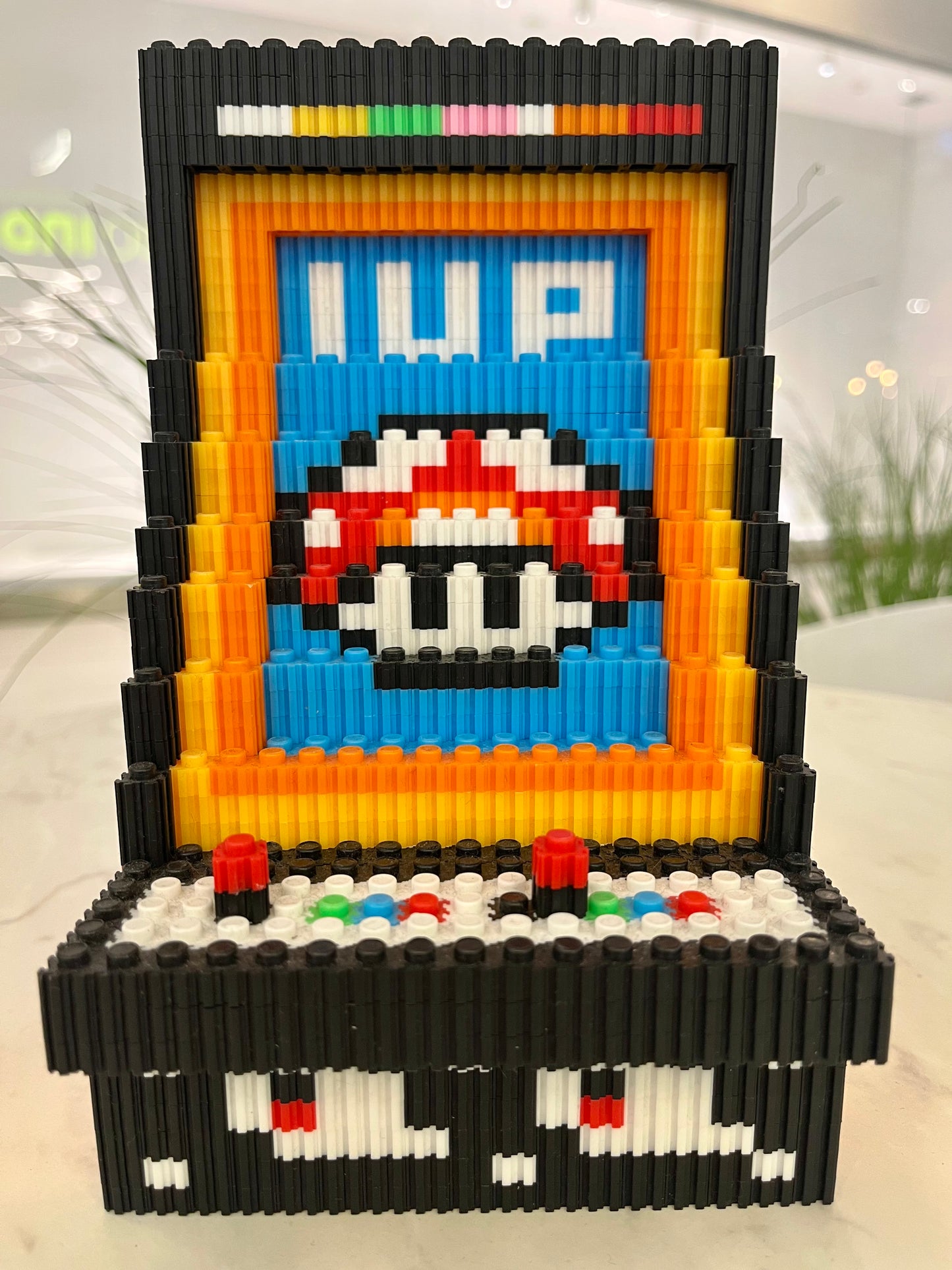 Figura pixel armable de máquina arcade de Mario Bros