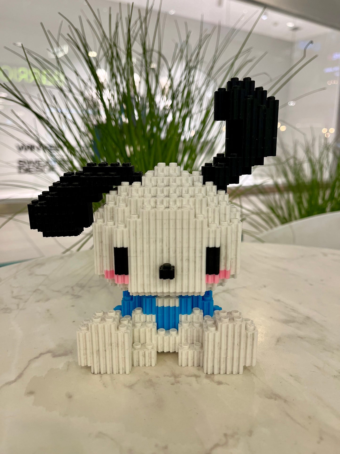 Figura pixel armable de Pochacco de Sanrio