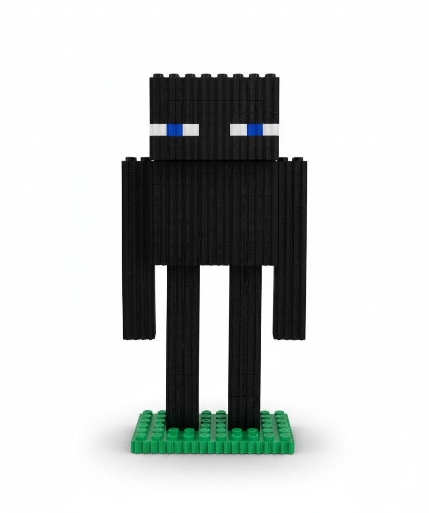 Figura pixel armable de Enderman de Minecraft