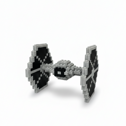 Figura pixel armable de Tie Fighter de Star Wars