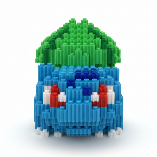 Figura pixel armable de Bulbasaur de Pokémon