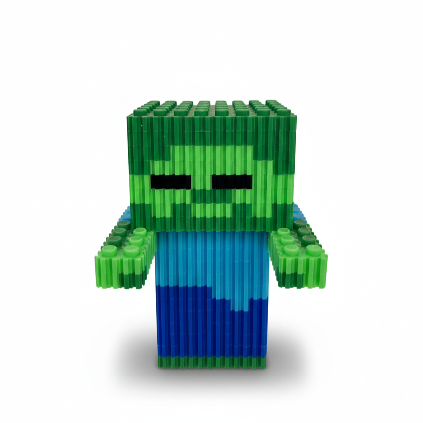 Figura pixel armable de Zombie de Minecraft