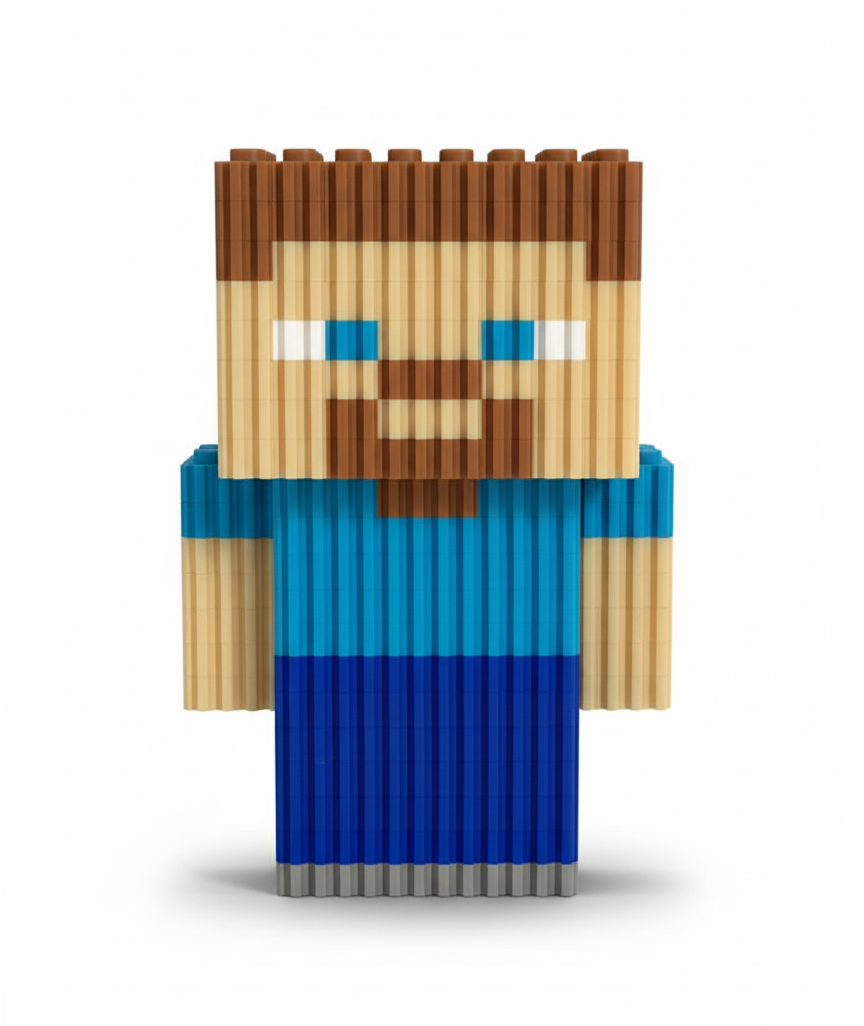 Figura pixel armable de Steve de Minecraft