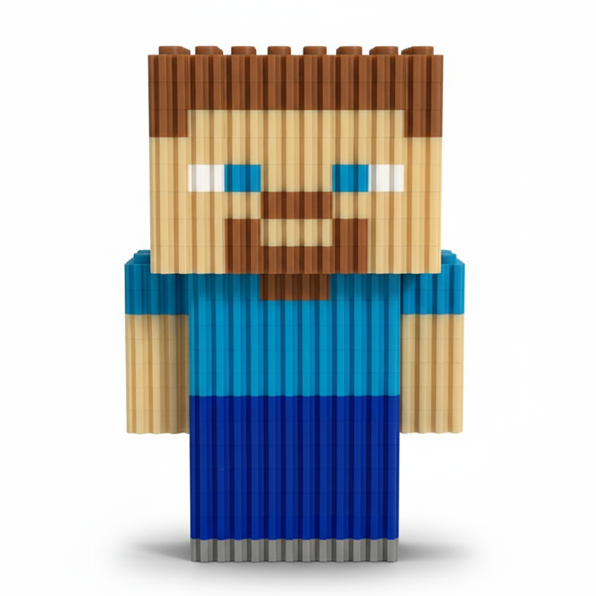 Figura pixel armable de Steve de Minecraft