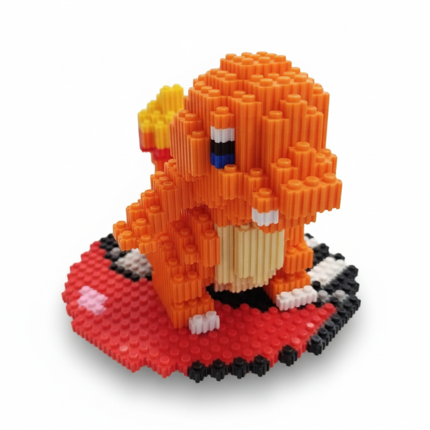 Pixel Pokemon - Charmander con base