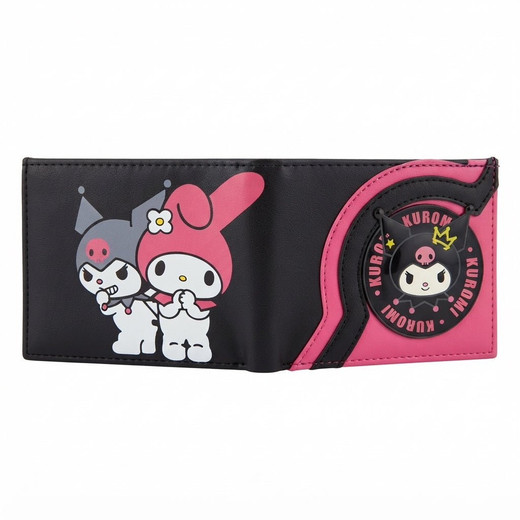 Billetera Plegable Kuromi y My Melody Sanrio