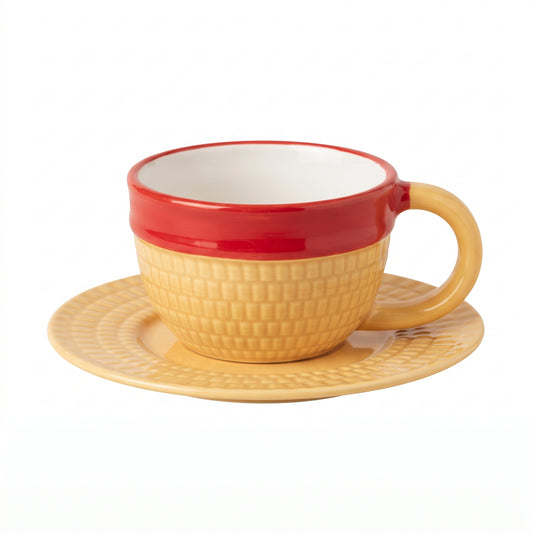 Taza y Platito Sombrero de Paja Luffy