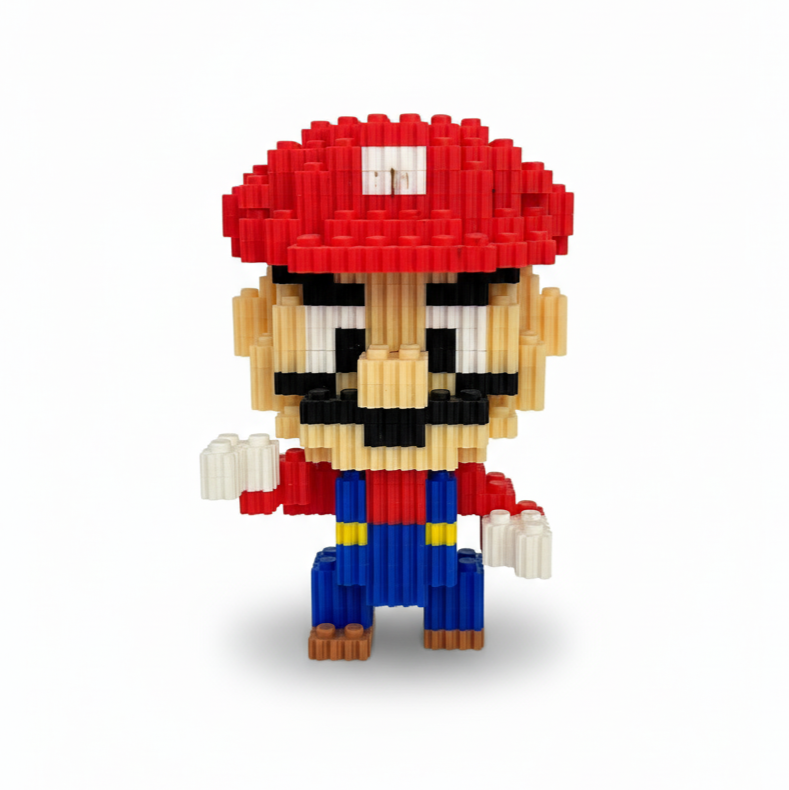 Figura pixel armable de Mario de Mario Bros