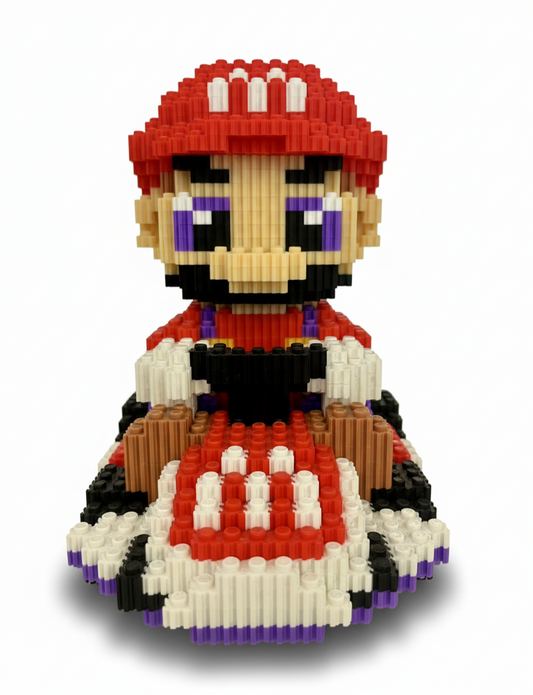 Figura para armar pixel de Super Mario - Mario Kart