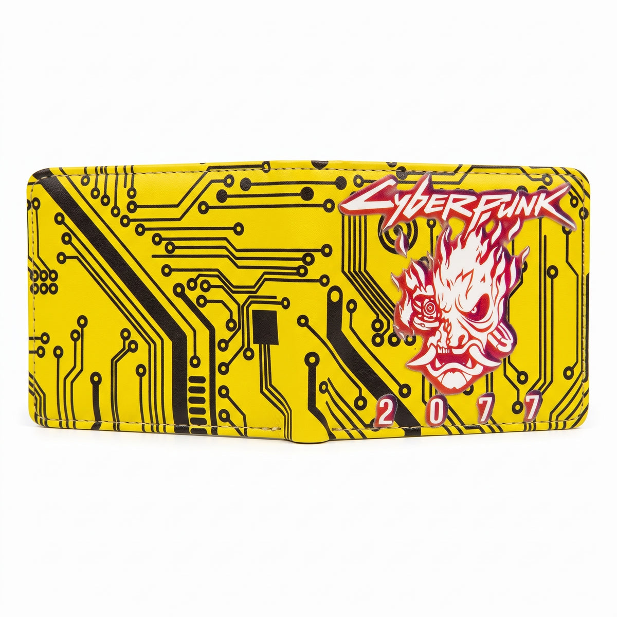 Billetera Cyberpunk 2077 - Samurai Logo & Circuitos Night City