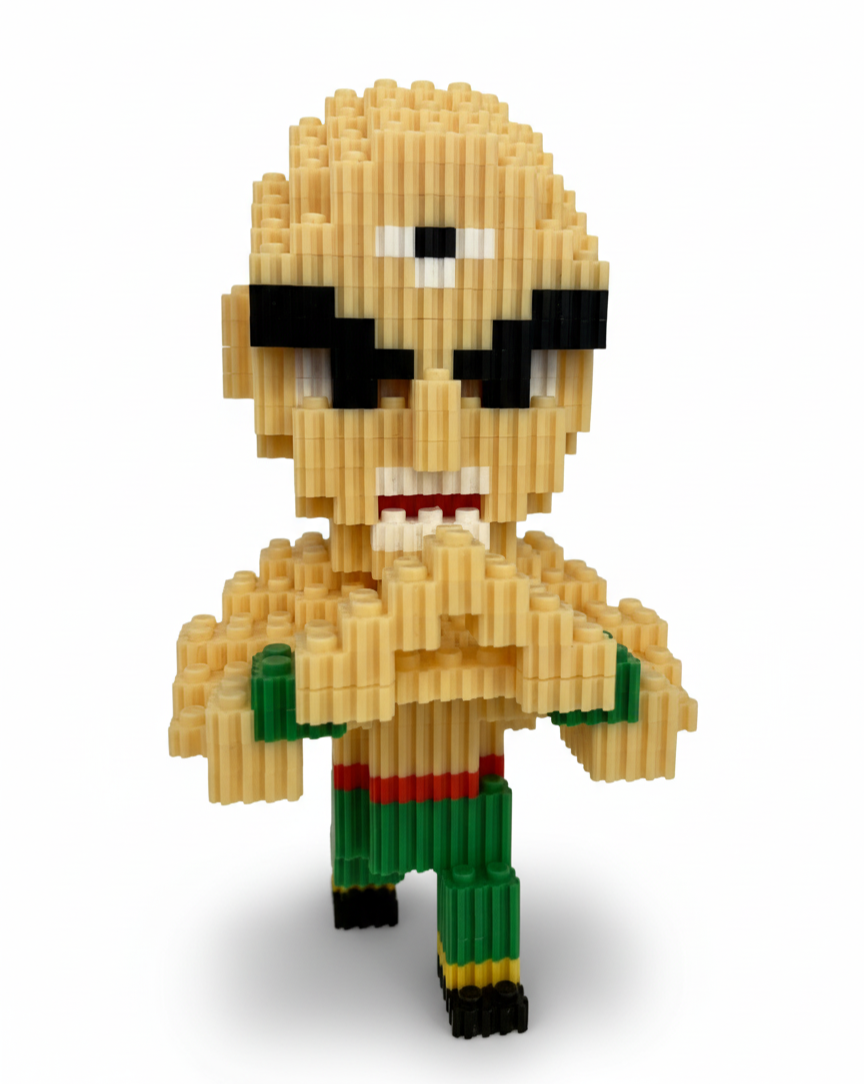 Figura pixel armable de Ten Shin Han de Dragon Ball