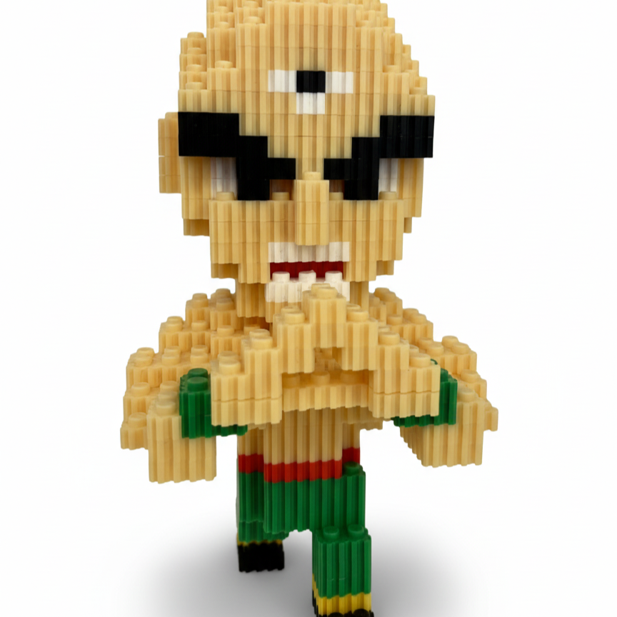 Figura pixel armable de Ten Shin Han de Dragon Ball
