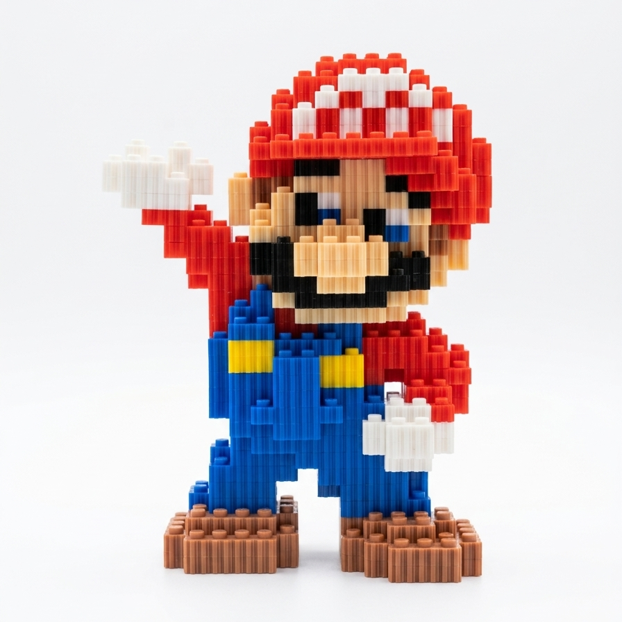 Figura Pixel Mario de Mario Bros