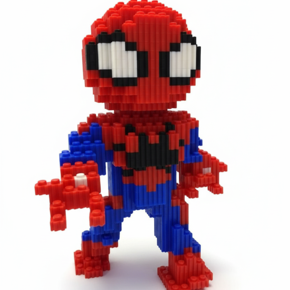 Figura armable pixel Spiderman