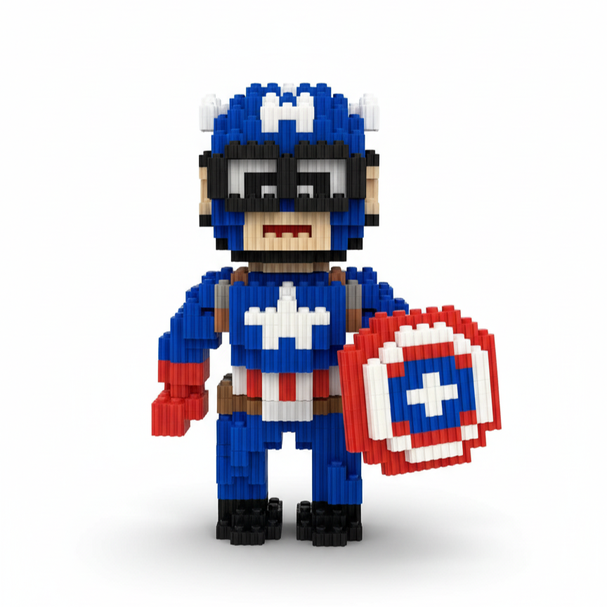 Pixel Super Heroe - Capitan America