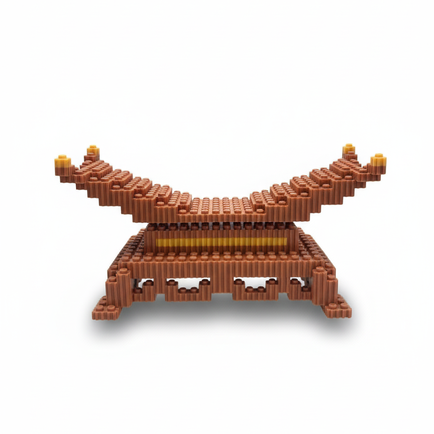 Figura pixel 3D base exhibidora de katanas Demon Slayer