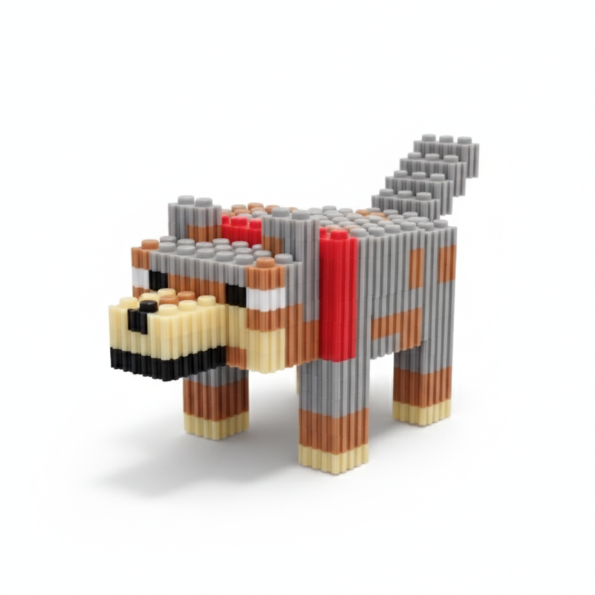 Pixel Minecraft - Lobo