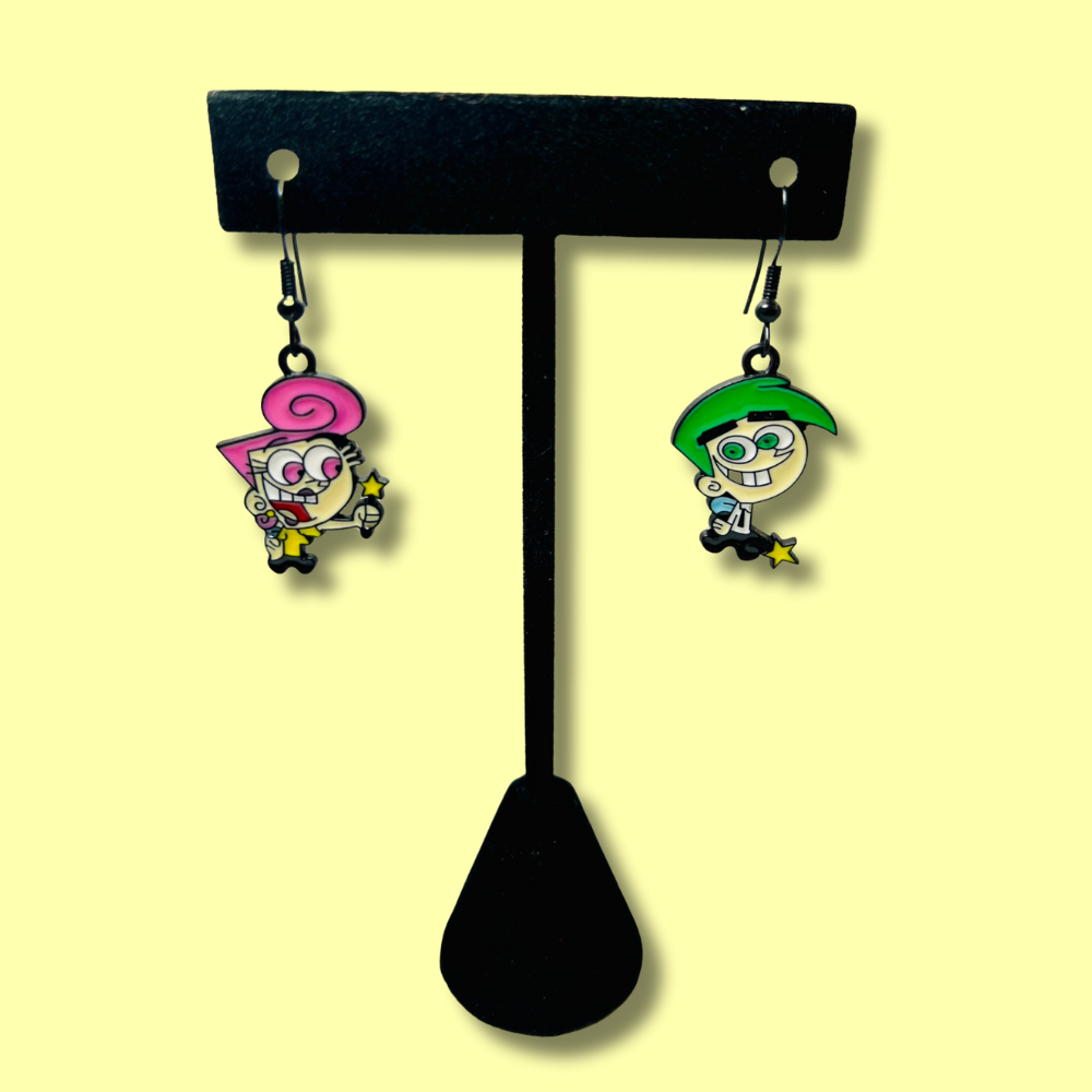 Aros colgantes Cosmo y Wanda de Los Padrinos Mágicos