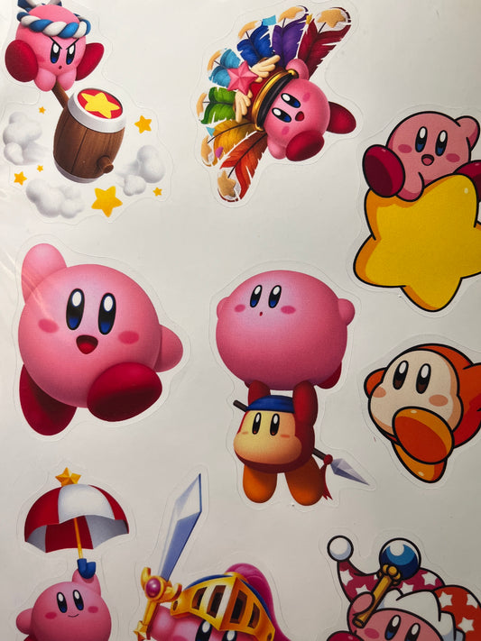 Kirby Hoja Stickers