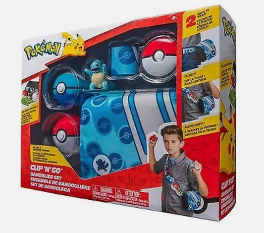 Juego de bandolier Pokémon Clip 'N' Go - bola de buceo Poke Ball y bolsa de cinturón de chorro