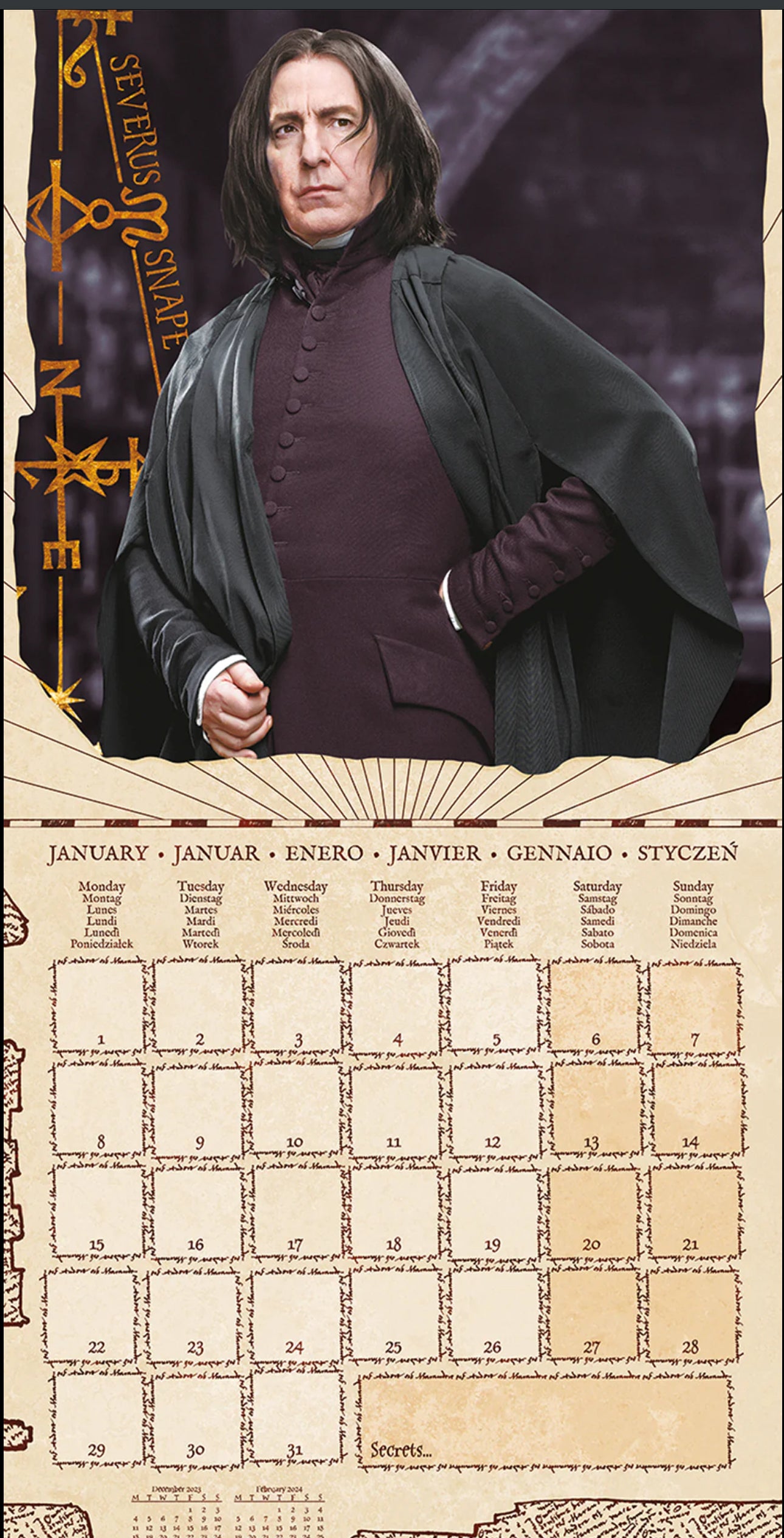 Calendario de Pared 2024 Harry Potter Magical Foundations