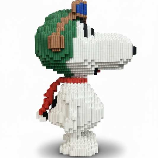 Figura pixel para Armar en 3D de Snoopy de Peanuts