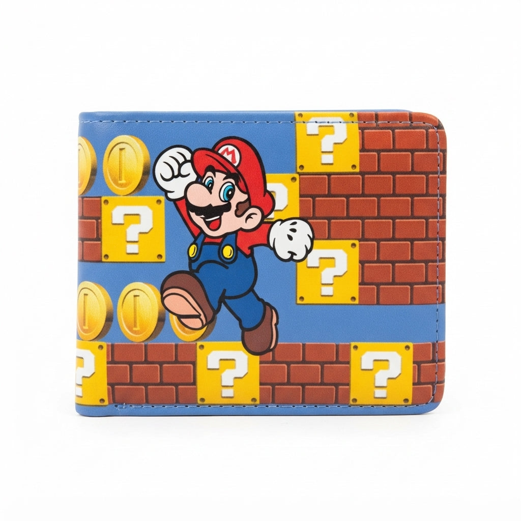Billetera Plegable Super Mario Monedas y Bloques