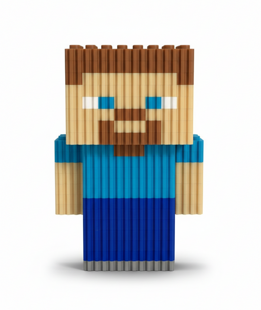 Figura pixel armable de Steve de Minecraft