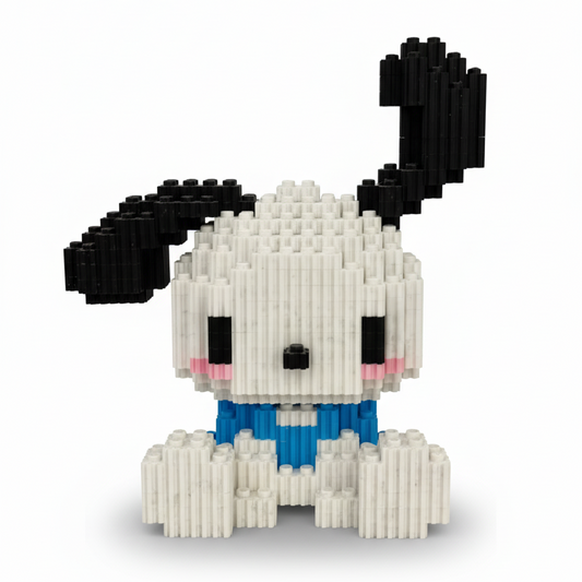 Figura pixel armable de Pochacco de Sanrio