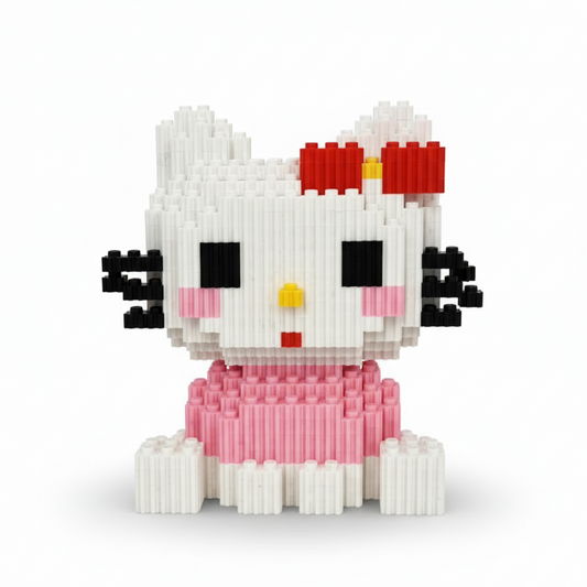 Figura pixel armable de Hello Kitty de Sanrio