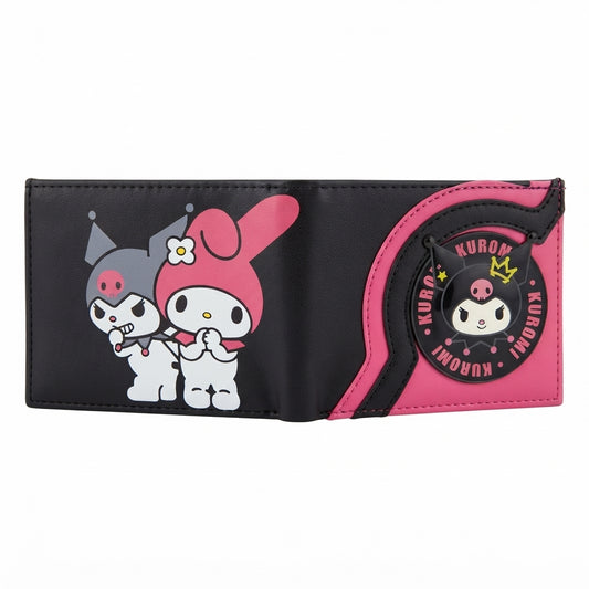 Billetera Plegable Kuromi y My Melody Sanrio