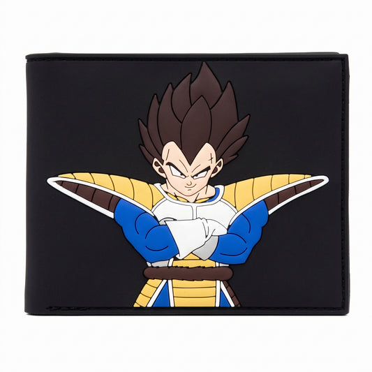 Billetera Dragon Ball Z - Príncipe Vegeta con Armadura Saiyajin en Relieve 3D