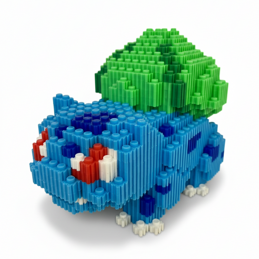 Figura pixel armable de Bulbasaur de Pokémon