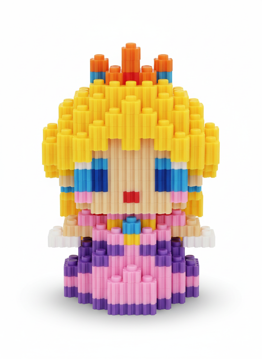 Figura para armar pixel Princesa Peach Super Mario Bros.