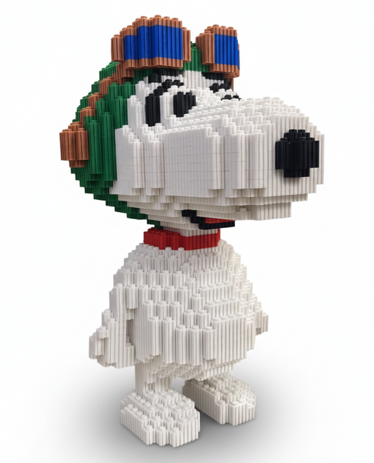 Figura pixel para Armar en 3D de Snoopy de Peanuts