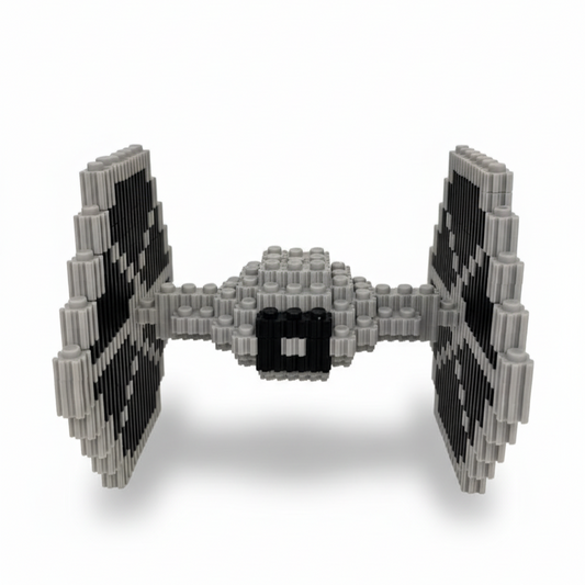 Figura pixel armable de Tie Fighter de Star Wars