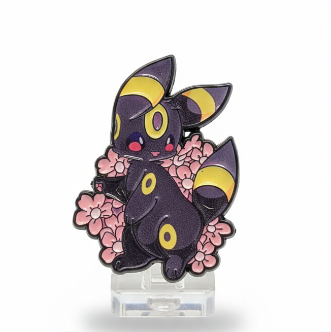 Pines de Pokémon sobre flores