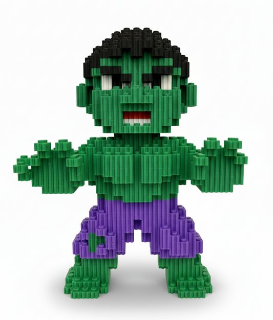Figura pixel armable de Hulk