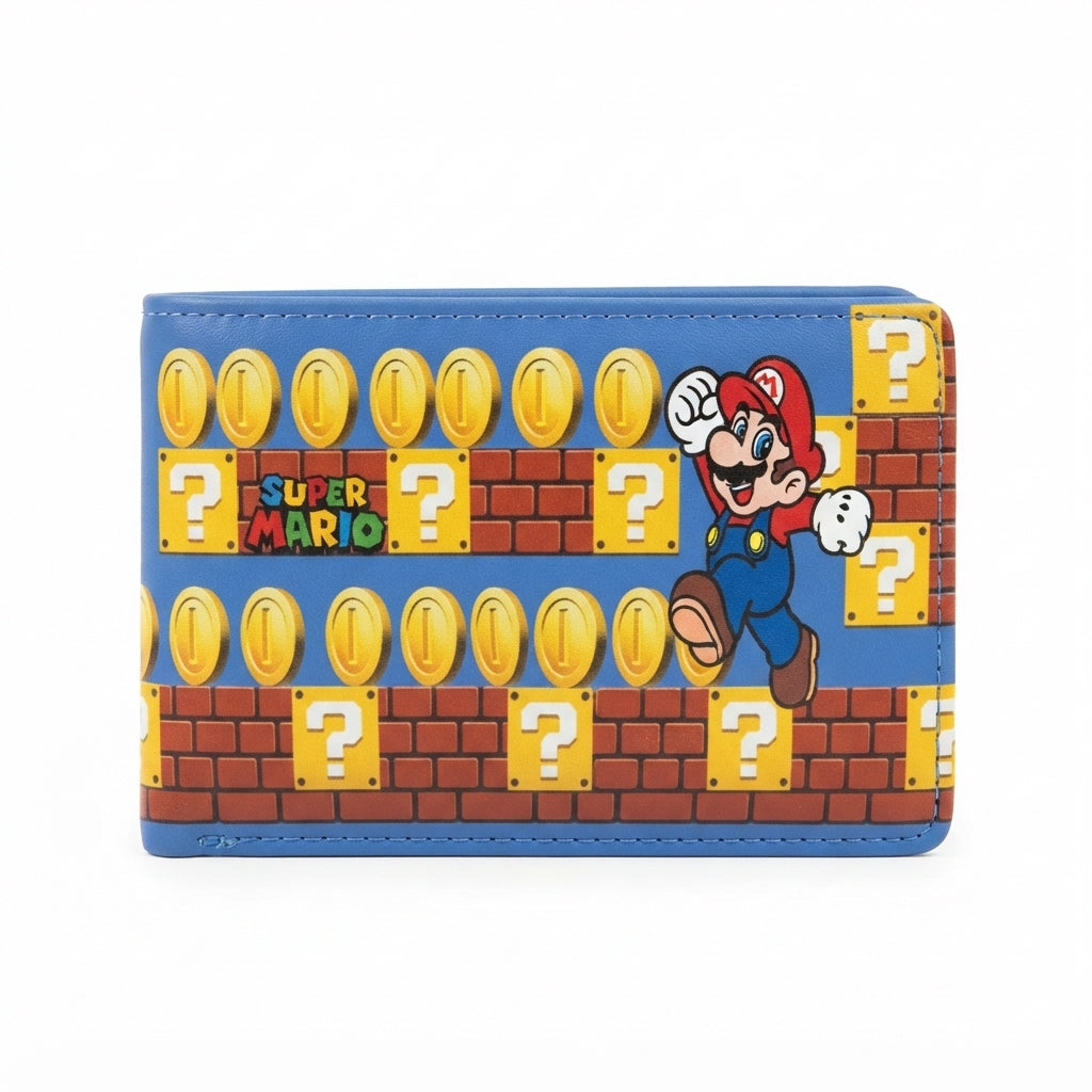 Billetera Plegable Super Mario Monedas y Bloques