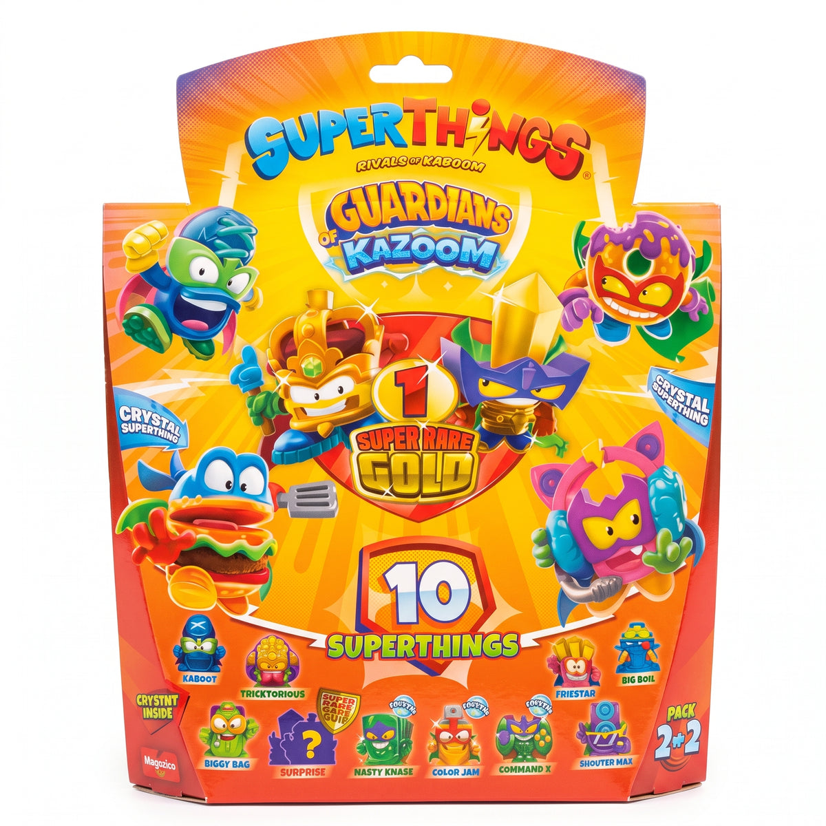 Pack de 10 Figuras SuperThings Guardians of Kazoom con 1 Figura Dorada Super Rara