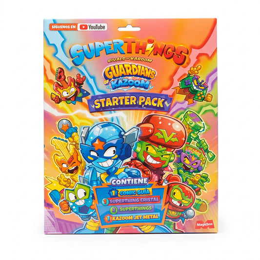 Starter Pack SuperThings Guardians of Kazoom con Vehículo Kazoom Jet Metal