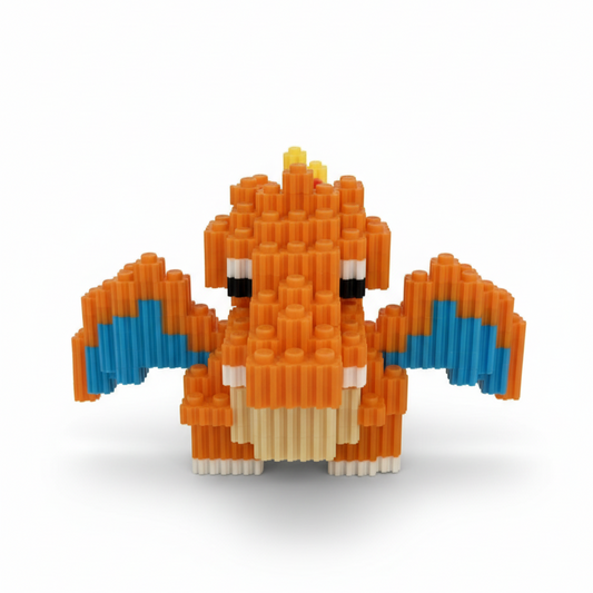Figura pixel armable de Charizard de Pokémon