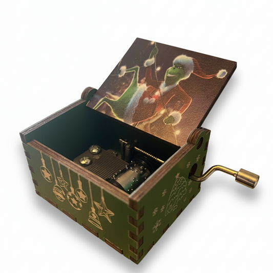 Caja musical navideña de El Grinch