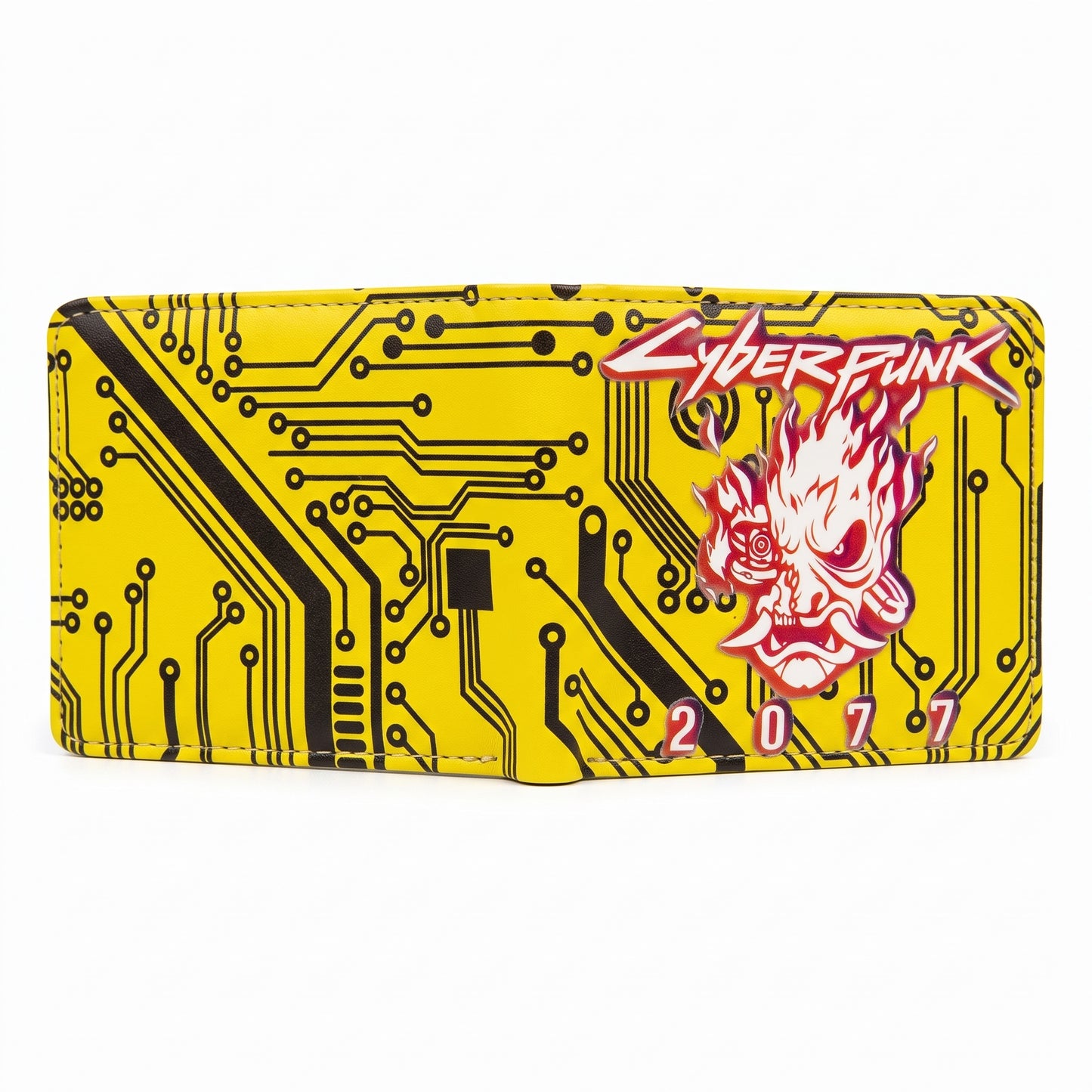 Billetera Cyberpunk 2077 - Samurai Logo & Circuitos Night City