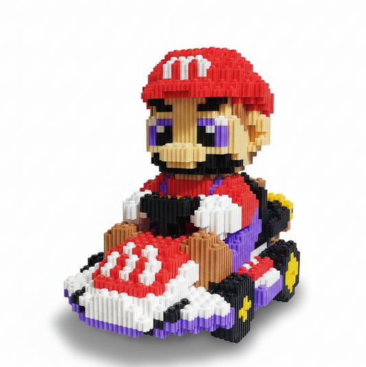 Figura para armar pixel de Super Mario - Mario Kart