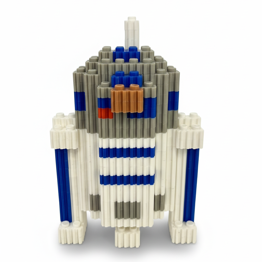 Figura pixel armable de R2-D2 de Star Wars