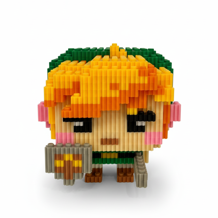 Figura para armar pixel Link The Legend of Zelda