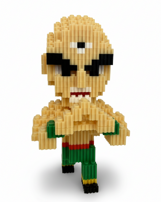 Figura pixel armable de Ten Shin Han de Dragon Ball