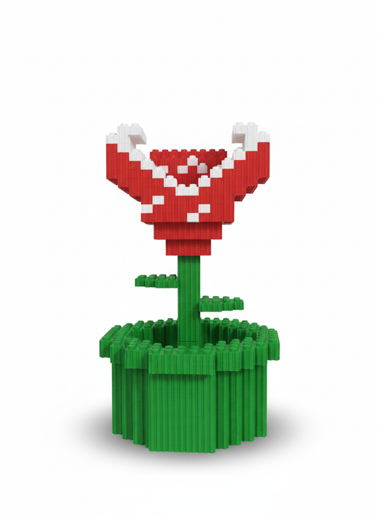 Figura para armar pixel Planta Piranha Super Mario Bros.